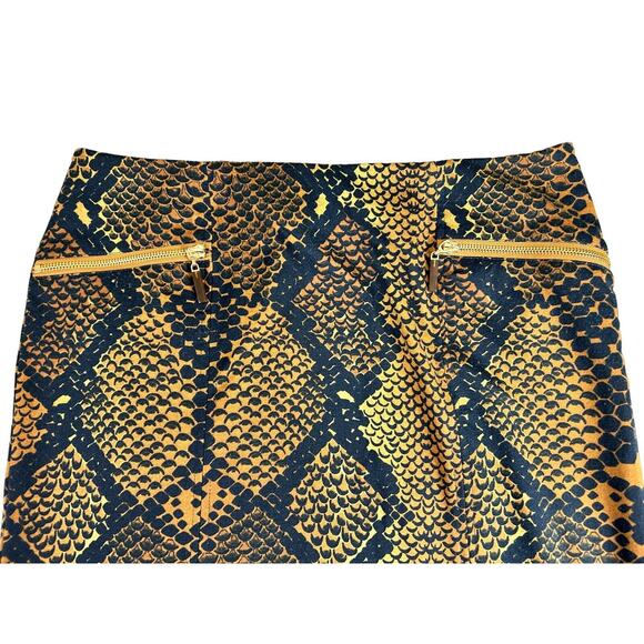 Ellen Tracy Snake Skin Print Pencil Skirt Sz 8 Stretch Knee Length - Picture 2 of 7